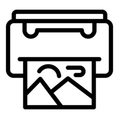 Poster - Photo printer icon outline vector. Toner industry