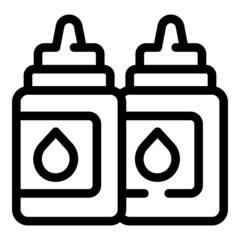 Poster - Toner bottle icon outline vector. Art machine