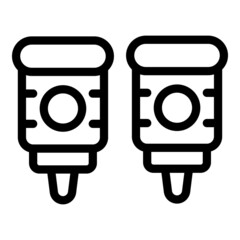Poster - Ink tube icon outline vector. Art printer
