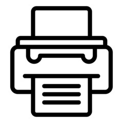 Poster - Home printer icon outline vector. Toner ink