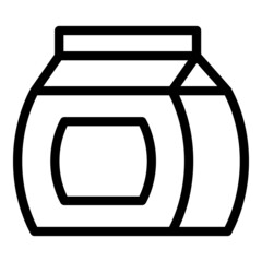 Poster - Carton food bag icon outline vector. Snack pack