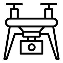 Poster - Aerial copter icon outline vector. Camera drone