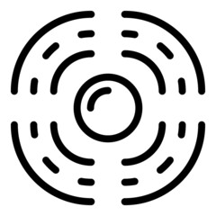 Poster - Aerial drone radar icon outline vector. Air copter