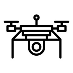 Poster - Techno drone icon outline vector. Aerial camera
