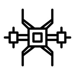 Poster - Drone flight icon outline vector. Camera photography