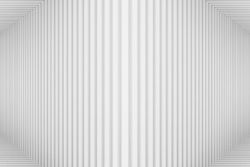 Poster - 3d rendering. abstract minimal White bars stack wall background