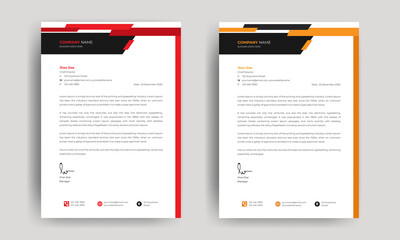 Wall Mural - Modern business letterhead template design , fully editable professional clean design 