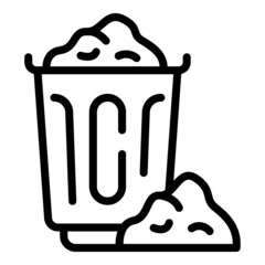 Poster - Street trash bin icon outline vector. Clean recycle