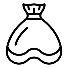 Poster - Bag garbage icon outline vector. Trash bin