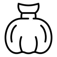 Poster - Plastic trash bag icon outline vector. Waste bin