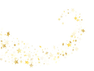 Wall Mural - flying gold star sparkle vector with white background.