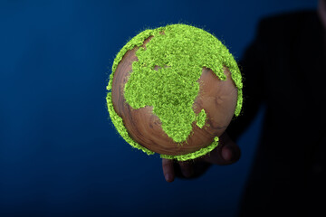 volumetric green recycling sign 3d digital