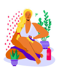 Sticker - Body care - colorful flat design style illustration