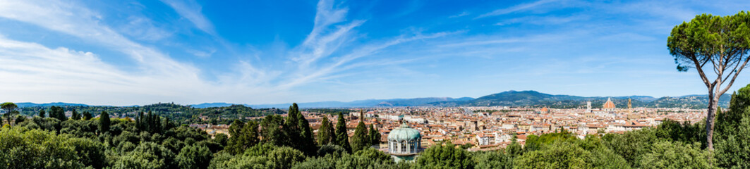 Wall Mural - Panoramic view of Florence on a beautiful day, Tuscany, Italy