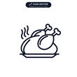 © keenan - fried chicken icon symbol template for graphic and web design collection logo vector illustration
