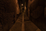 Fototapeta Uliczki - street of the town of tarazona deserted at night