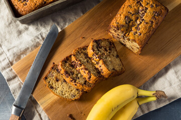 Canvas Print - Homemade Chocolate Chip Banana Bread