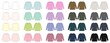 Set of colored childrens technical sketch sweatshirt. Kids wear jumper design template collection.