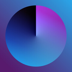 Wall Mural - Abstract vector background with blue and purple gradient colors in circle.