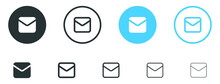 Mail Envelope Icon, Message Icon, Email Symbol In Filled, Thin Line, Outline And Stroke Style For Apps And Website	
