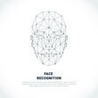 © Mikhail - Face recognition. Face recognition system concept. biometric scanning, 3D scanning. Identification of a person through a system of recognition. Vector wireframe polygon concept.