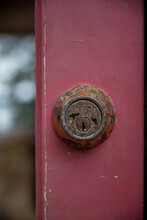 Weathered Brass Lock With Beautiful Texture