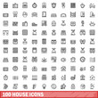 © ylivdesign - 100 house icons set, outline style