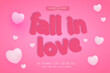© ZEN ZEN DESAIN - fall in love 3d editable text effect with 3d love