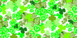 Vector Illustration of St. Patrick s Day Background. Seamless pattern with clover leaves. Green shamrock isolated on white background. Irish decor for greeting card, poster and web site