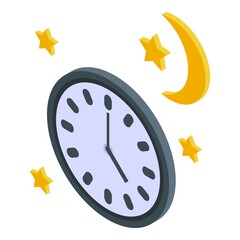 Poster - Wall clock icon isometric vector. Watch hour