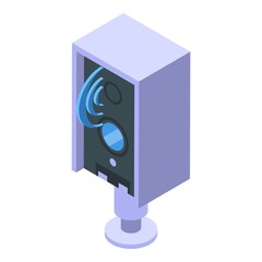Poster - Road traffic sensor icon isometric vector. Car drive