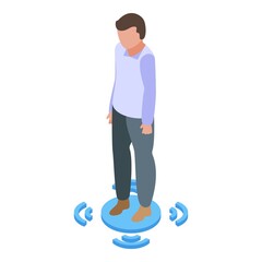 Poster - Autopilot sensor icon isometric vector. Safety control