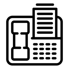 Poster - Fax ink icon outline vector. Toner cartridge