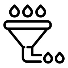 Poster - drop funnel ink icon outline vector. toner copier