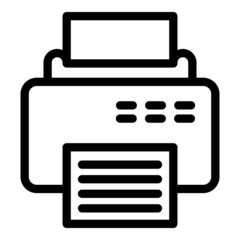 Poster - Printer machine icon outline vector. Copier art