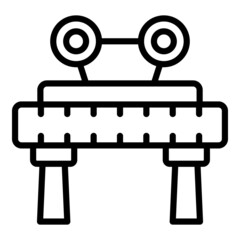 Poster - Stop train barrier icon outline vector. Traffic gate