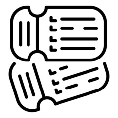 Poster - Train ticket icon outline vector. Railway signal
