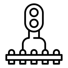 Poster - Security railroad icon outline vector. Railway light