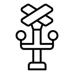 Poster - Car railway sign icon outline vector. Signal track