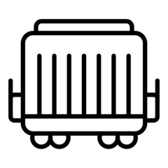 Poster - Cargo train wagon icon outline vector. Track gate