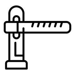Poster - Road barrier icon outline vector. Level closed