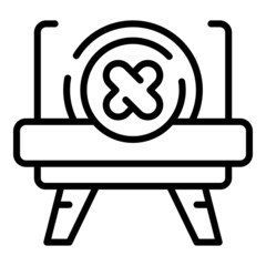 Poster - Front train icon outline vector. Rail road