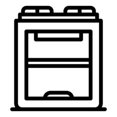 Poster - 3d printer icon outline vector. Print machine