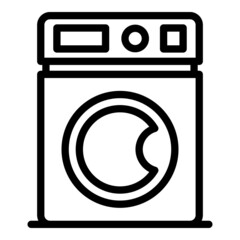 Poster - wash machine icon outline vector. washer clean