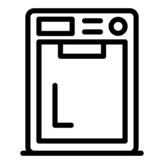 Poster - Dishwasher icon outline vector. Dish machine