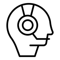 Poster - Call support icon outline vector. Service center