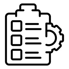 Poster - Support clipboard icon outline vector. Customer chat
