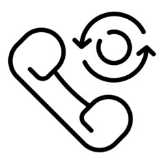 Poster - Telephone call support icon outline vector. Customer chat