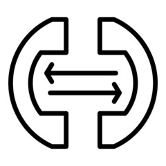 Poster - Online call support icon outline vector. Chat service