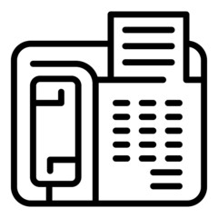 Poster - Tech fax icon outline vector. Support chat